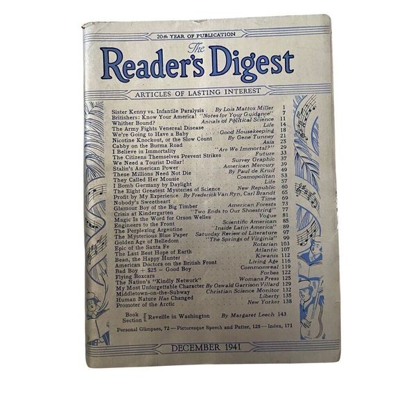 1941 Readers Digest 12pc Articles Of Lasting Interest WW2 Era - Picture 9 of 11